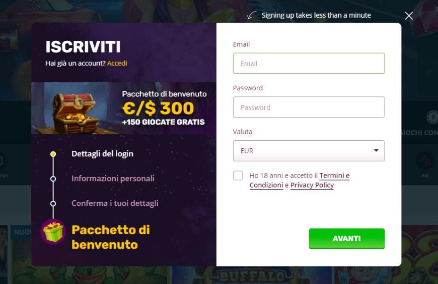 Come fare per registrarsi su Playamo Casino