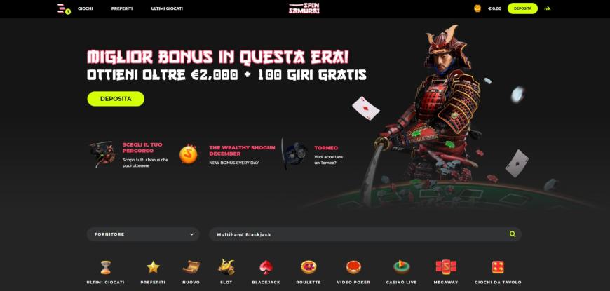 Spin Samurai Casino