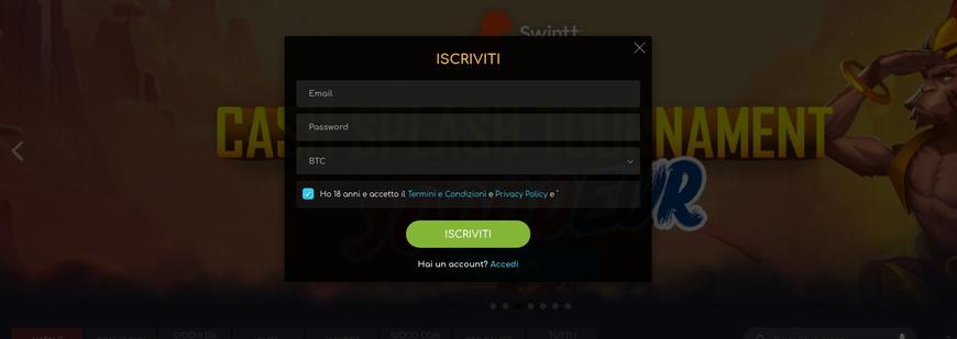 Come registrarsi su?