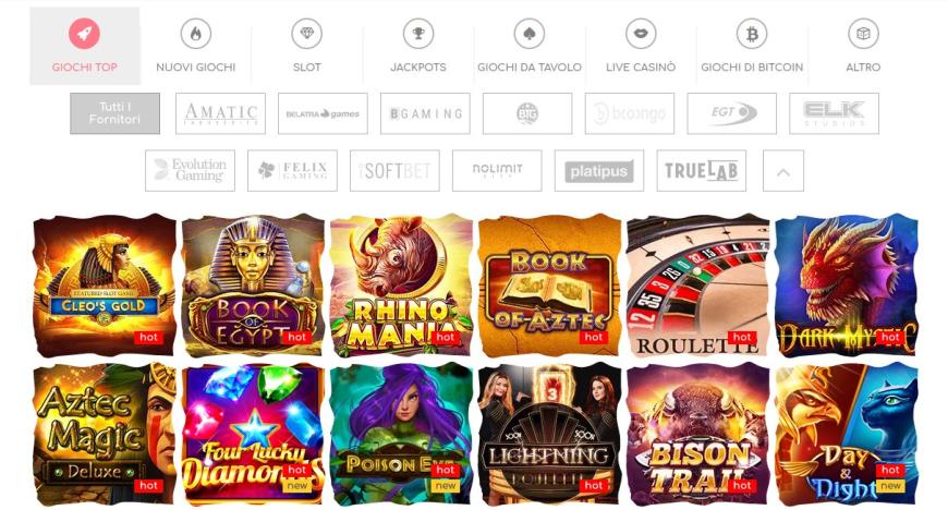Giochi e intrattenimento di Loki Casino